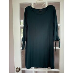 Paraphrase Green Long Sleeve Shift Dress